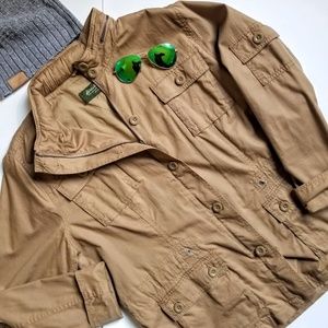 Eddie Bauer | Tan Khaki Utility Field Cargo Jacket